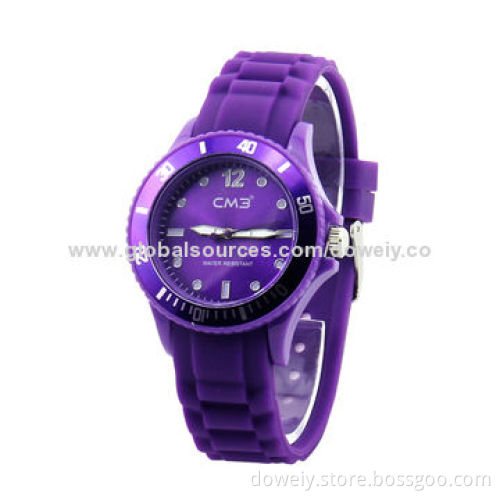 Silicone Watch, Various Designs/Materials/Sizes are Available, Customized Logos